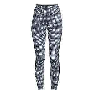 Avia Women's Cropped Black Soot Gingham High Rise Court Leggings